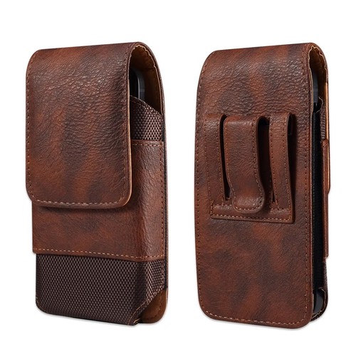 Mens leather waist phone - leather,