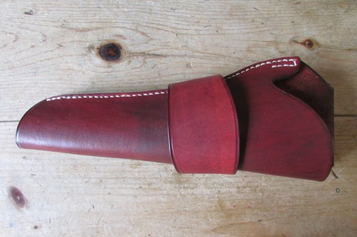 New brown leather hog leg - new, hog-leg