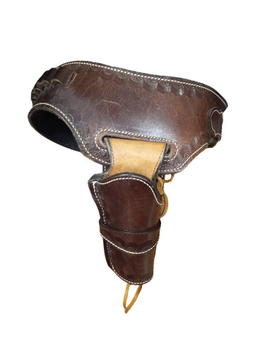 Tooled leather western gun - western,