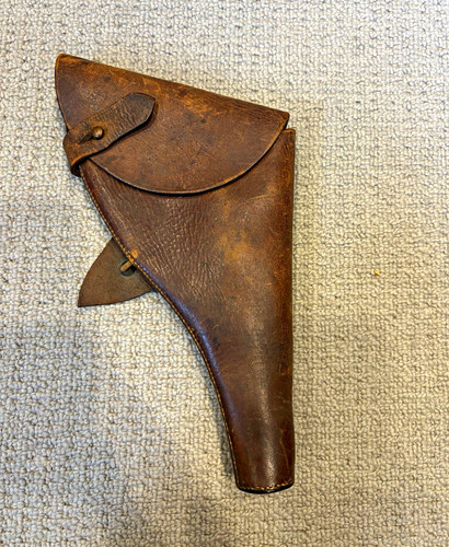 Brown leather pistol - leather, holster