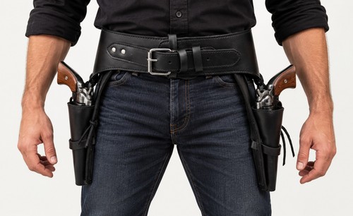 Double holster cowboy gun - holster,