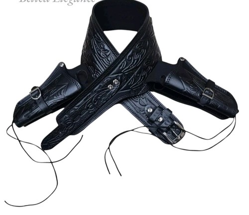 Double gun holster embossed - gun,