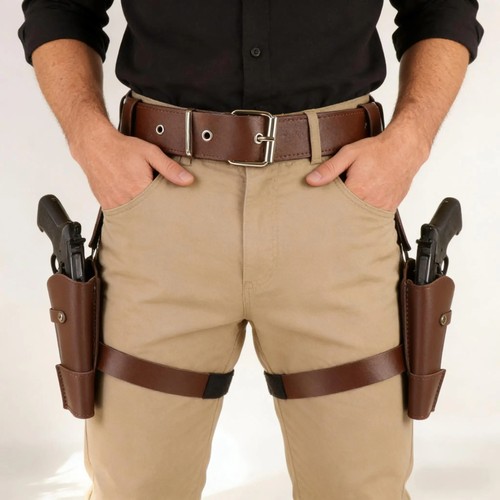 Thigh holster with - thigh, for