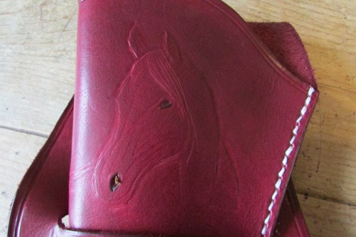New mahogany genuine leather - new,