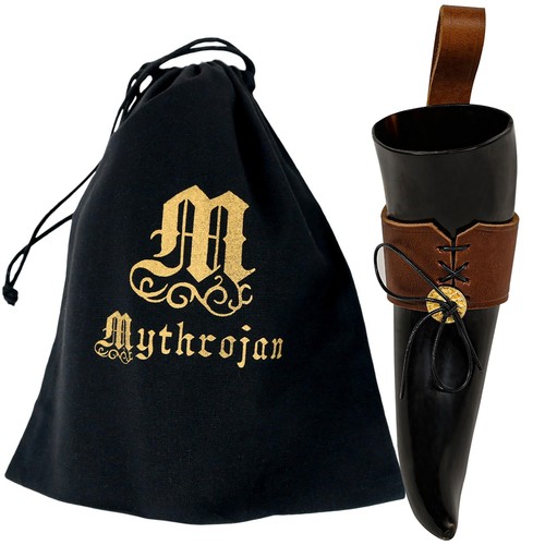 Mythrojan viking drinking - viking, horn