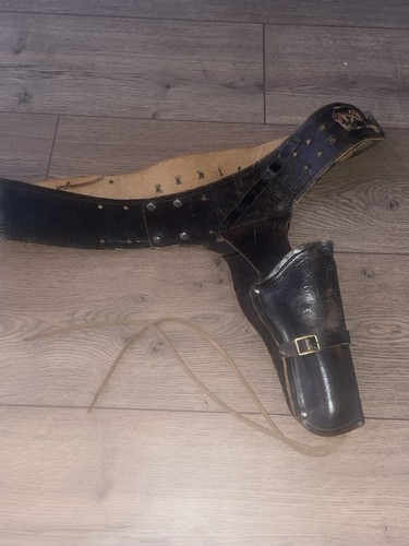 Antique leather american gun - leather,