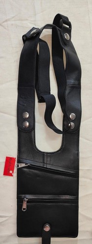 Leather money holster shoulder - money,