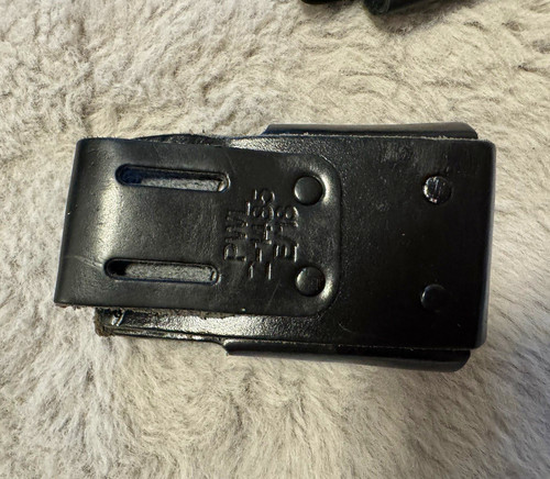 Black leather police duty belt - leather,