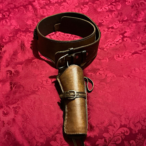 Leather ammo belt owb - ammo, w/