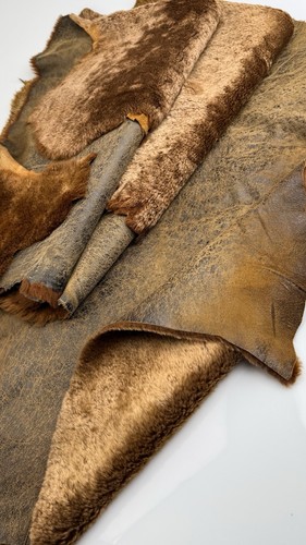 Brown sheepskin whole hide - brown,