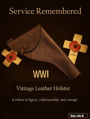 Antique original leather - , gun