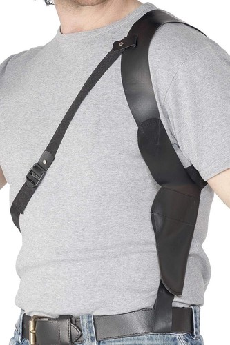 Leather look shoulder holster - look,