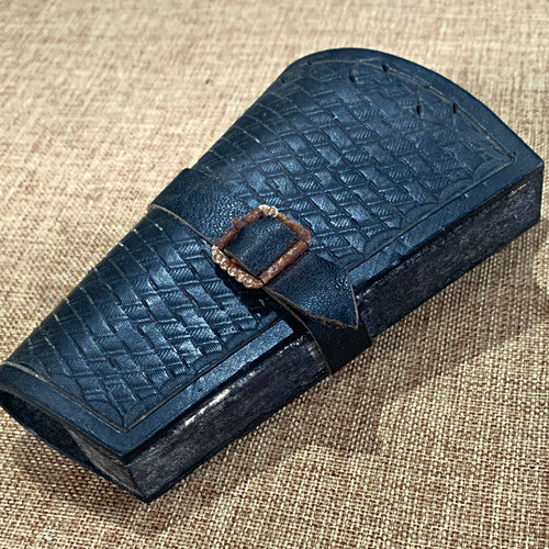 Black leather owb belt - black,