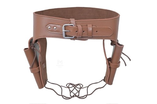 Brown double holster - brown, cowboy