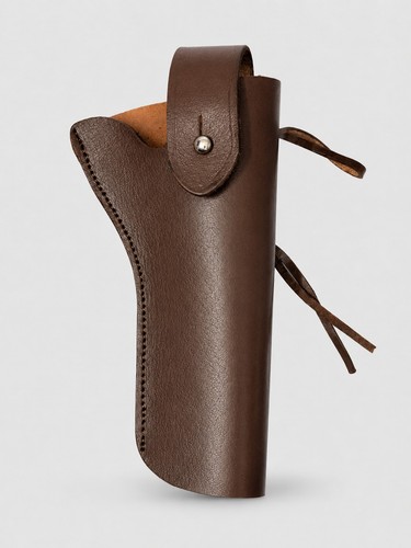 Premium brown leather gun - brown,
