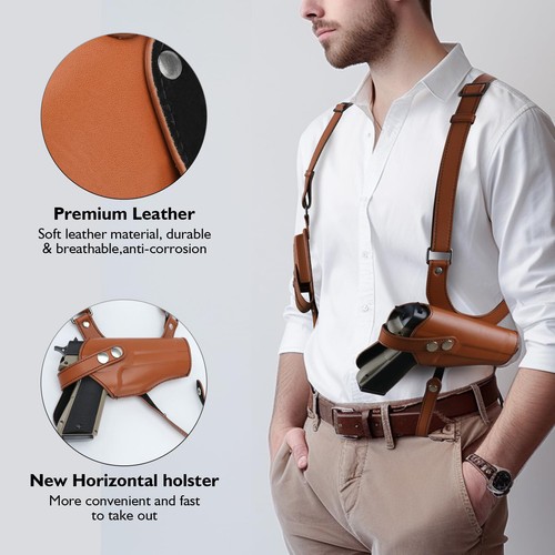 Leather general vertical - leather, gun